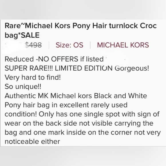 MICHAEL KORS Collection Pony ~Extremely RARE limited Edition - Picture 9 of 9